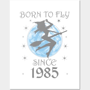 BORN TO FLY SINCE 1953 WITCHCRAFT T-SHIRT | WICCA BIRTHDAY WITCH GIFT Posters and Art